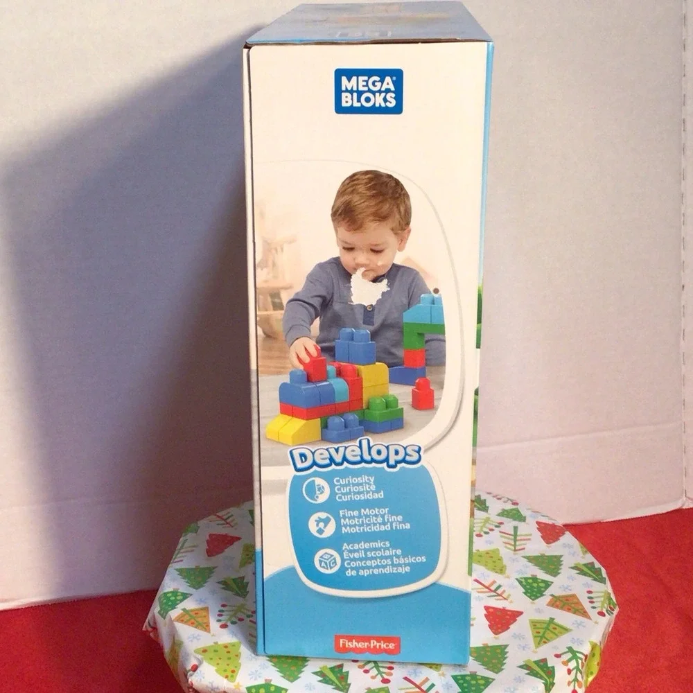 Mega Bloks 40 Pcs Let's Build It! Building Blocks Set Fisher Price Ages 1+ First